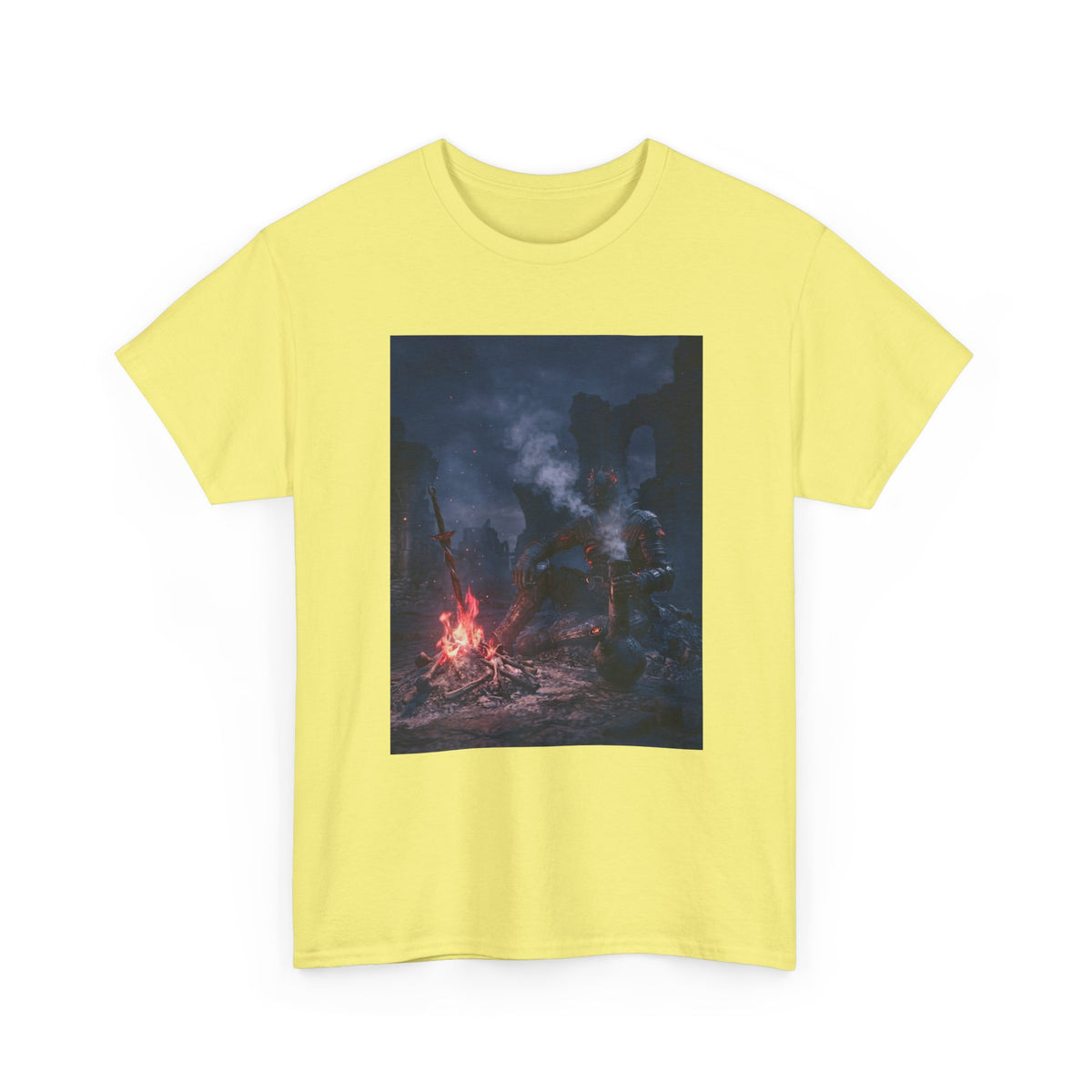 Ashen One Rests By Bonfire With Bong