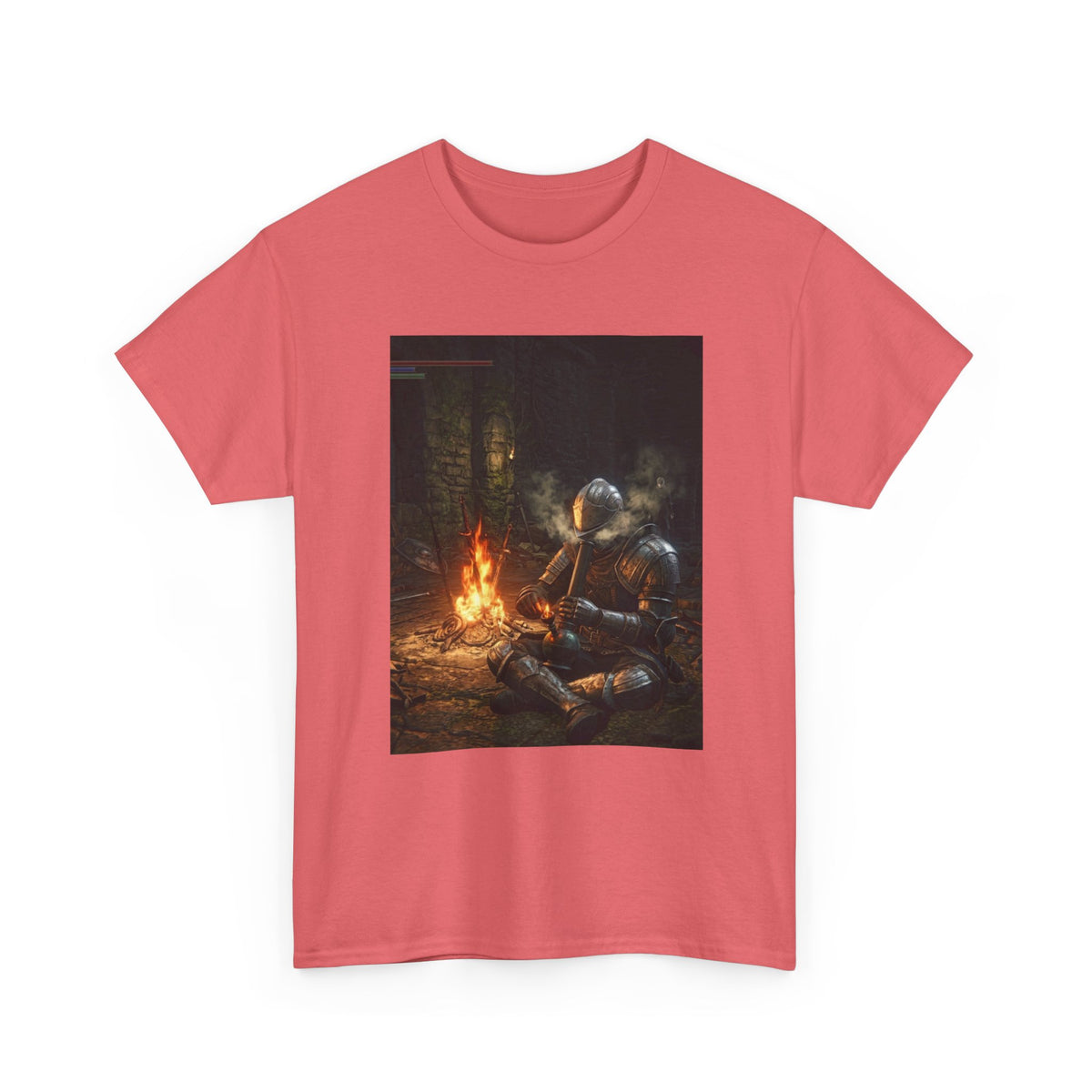 Armored Knight Smoking Bong By Bonfire