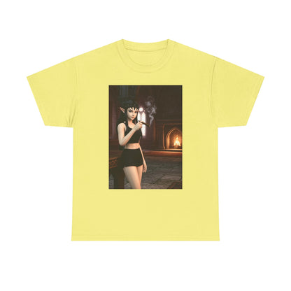 Dark Elf Girl Smoking Cigar Tee