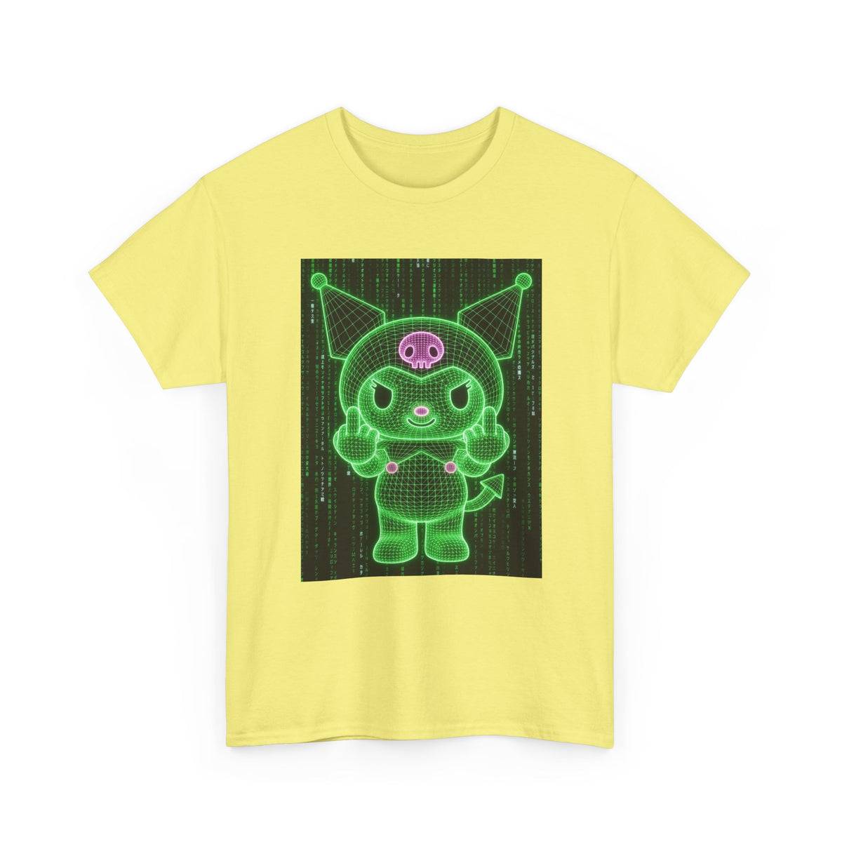 Wireframe Kuromi Flipping Off Tee