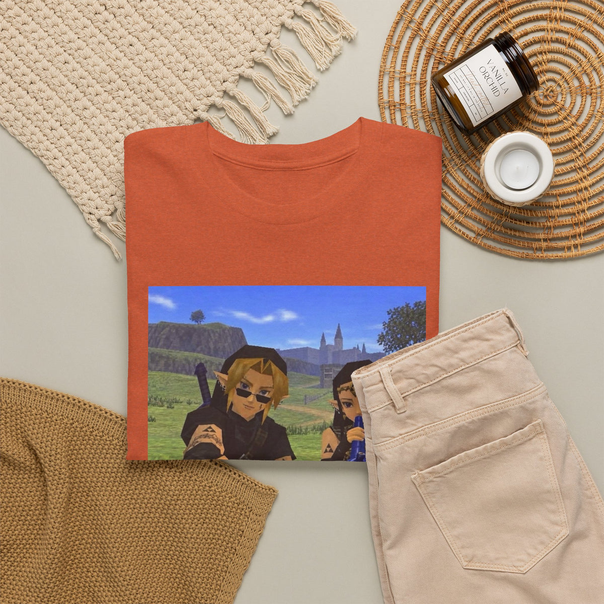 Dark Link And Dark Zelda Chilling Campfire Tee