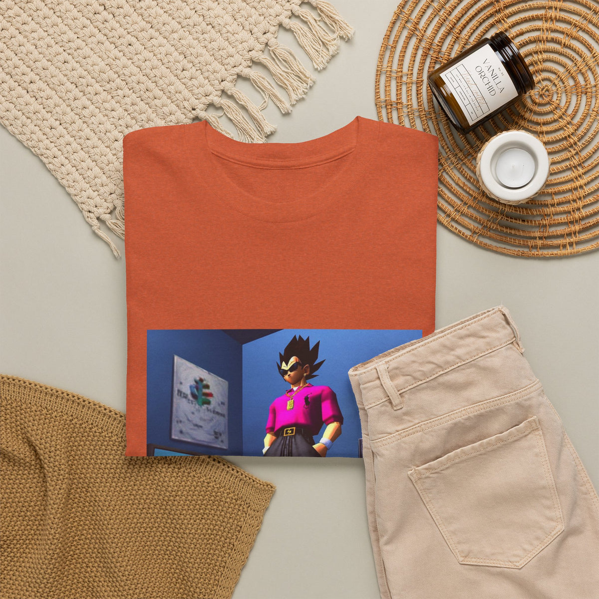 Y2K Vegeta Chilling With PlayStation Tee