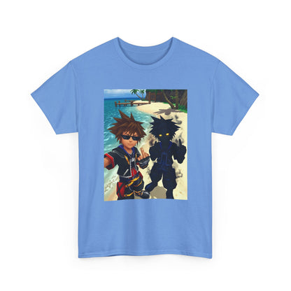 Sora And Dark Form Flipping Off At The Beach
