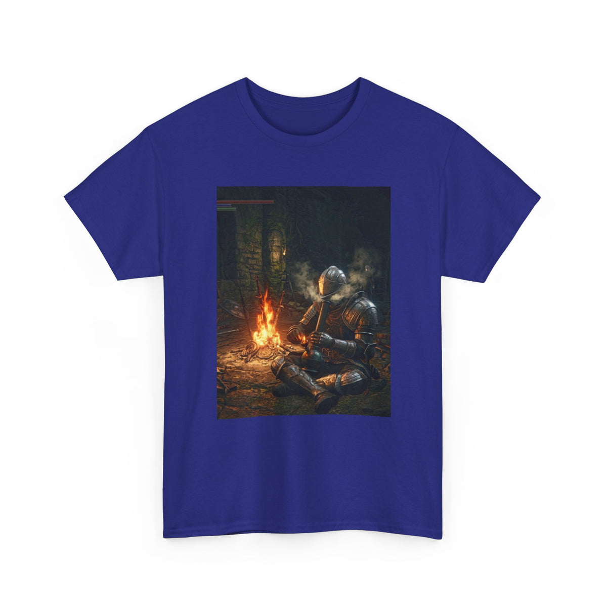 Armored Knight Smoking Bong By Bonfire