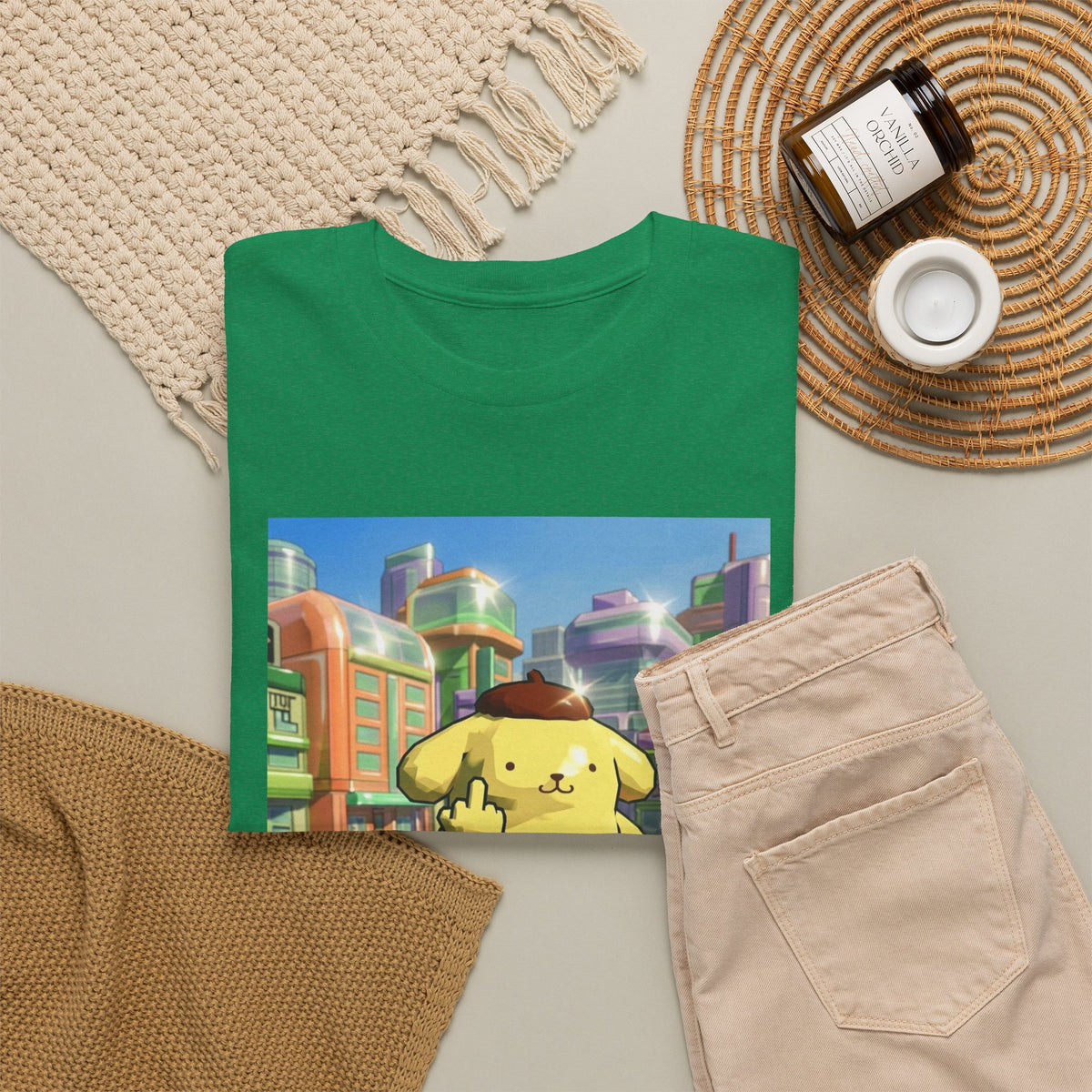 Pompompurin Flipping Bird Skate Park Tee