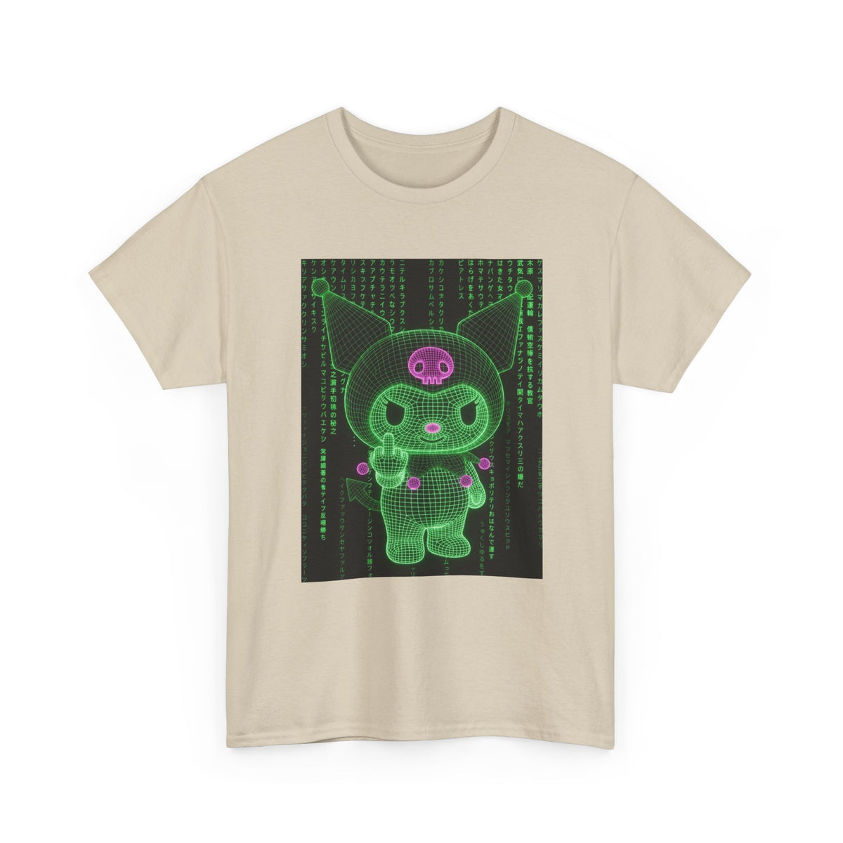 Wireframe Kuromi Flipping The Bird Tee