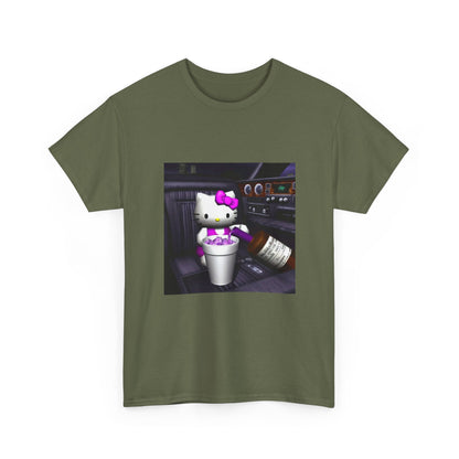 Kitty Pouring Purple Drank In Car Tee