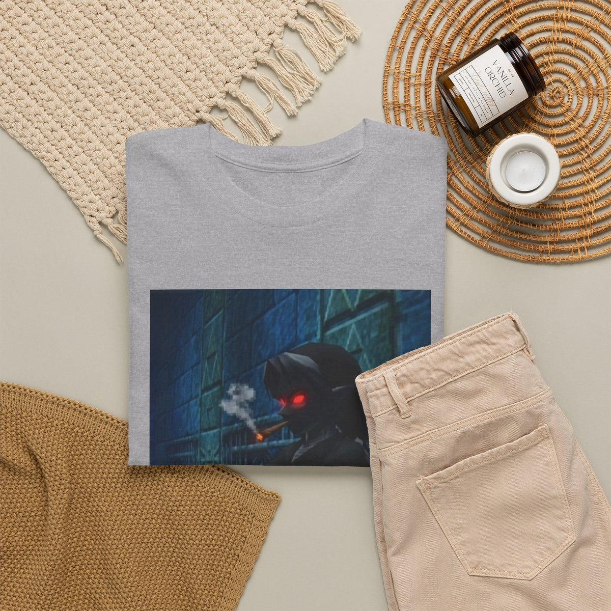 Dark Elf Smoking Blunt In Dungeon Tee