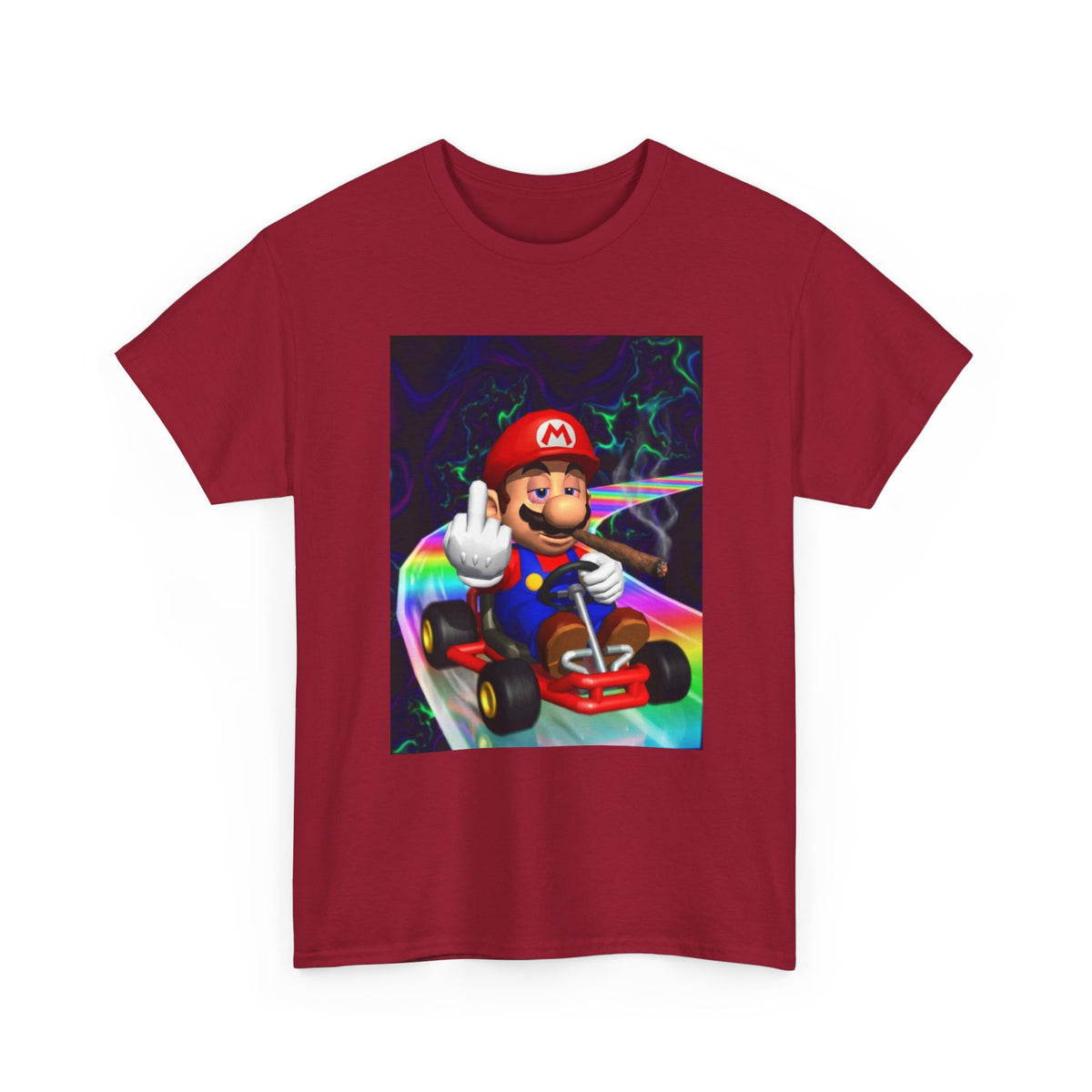 High Mario Karting On Rainbow Road