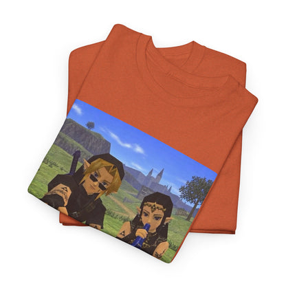 Dark Link And Dark Zelda Chilling Campfire Tee