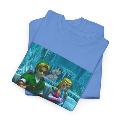 Link And Zelda Chilling In Ice Cavern