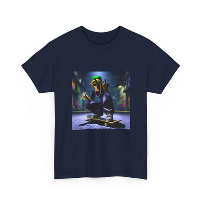 Edgy Ocarina Link Skater Flipping Off Tee