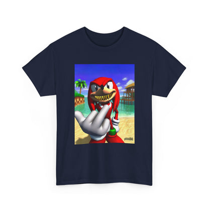 Grill Knuckles Flips Off On Beach Tee