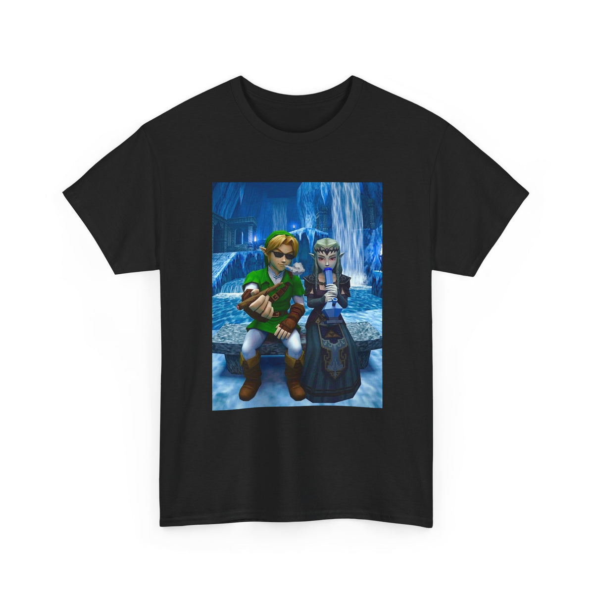 Stoner Link and Zelda Chillin' in Zora's Domain