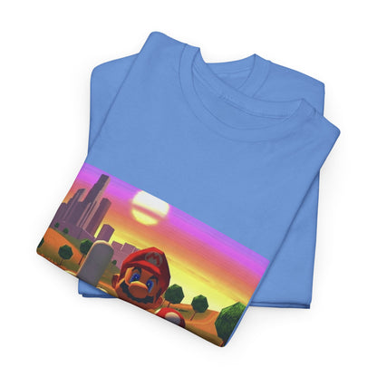 Mario And Mushroom Flipping Off Tee