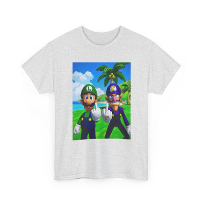 Luigi and Waluigi Flipping The Bird Tee