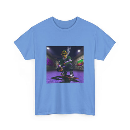 Stoner Link Skateboarding In Graffiti Alley Tee