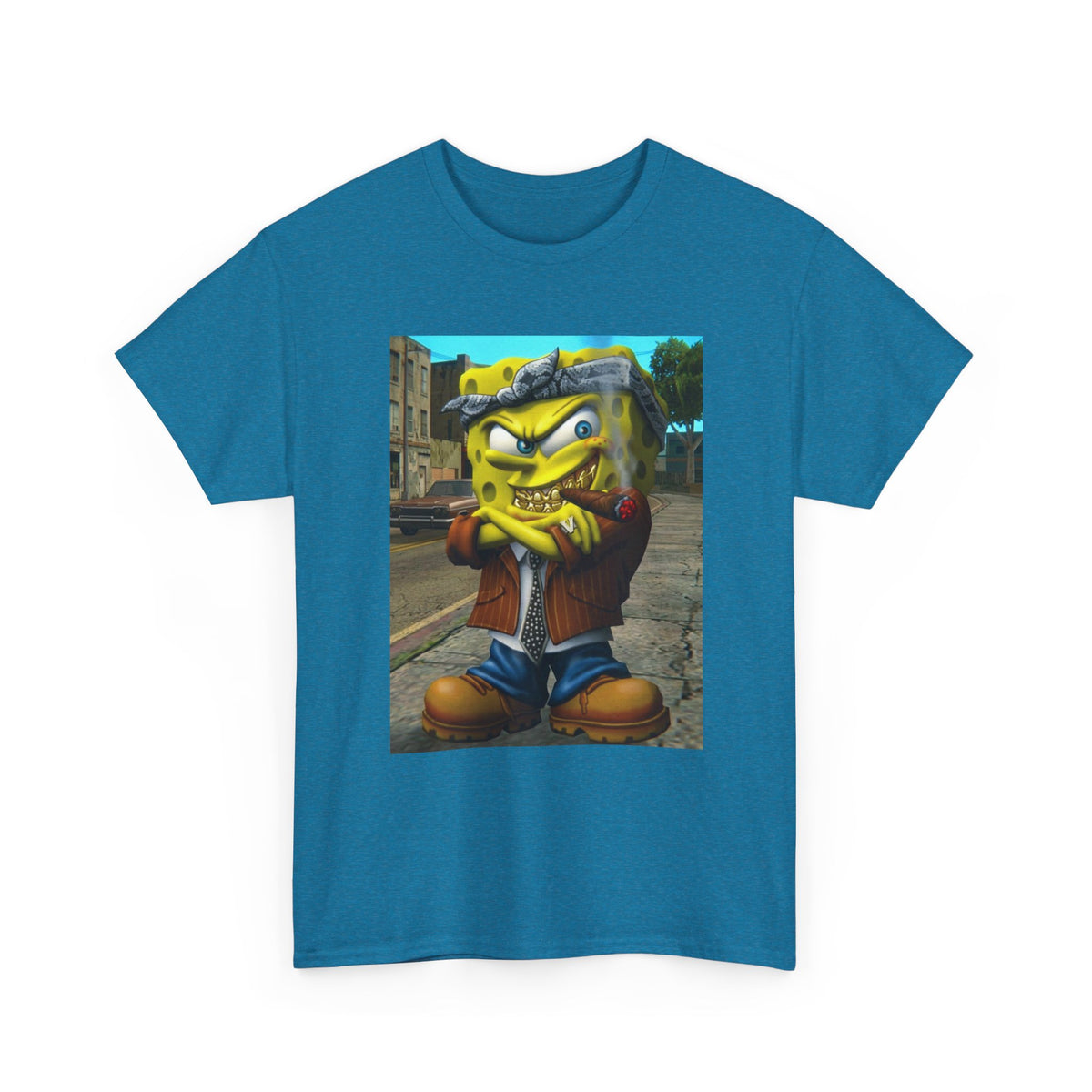 Thug Spongebob Smoking On The Streets