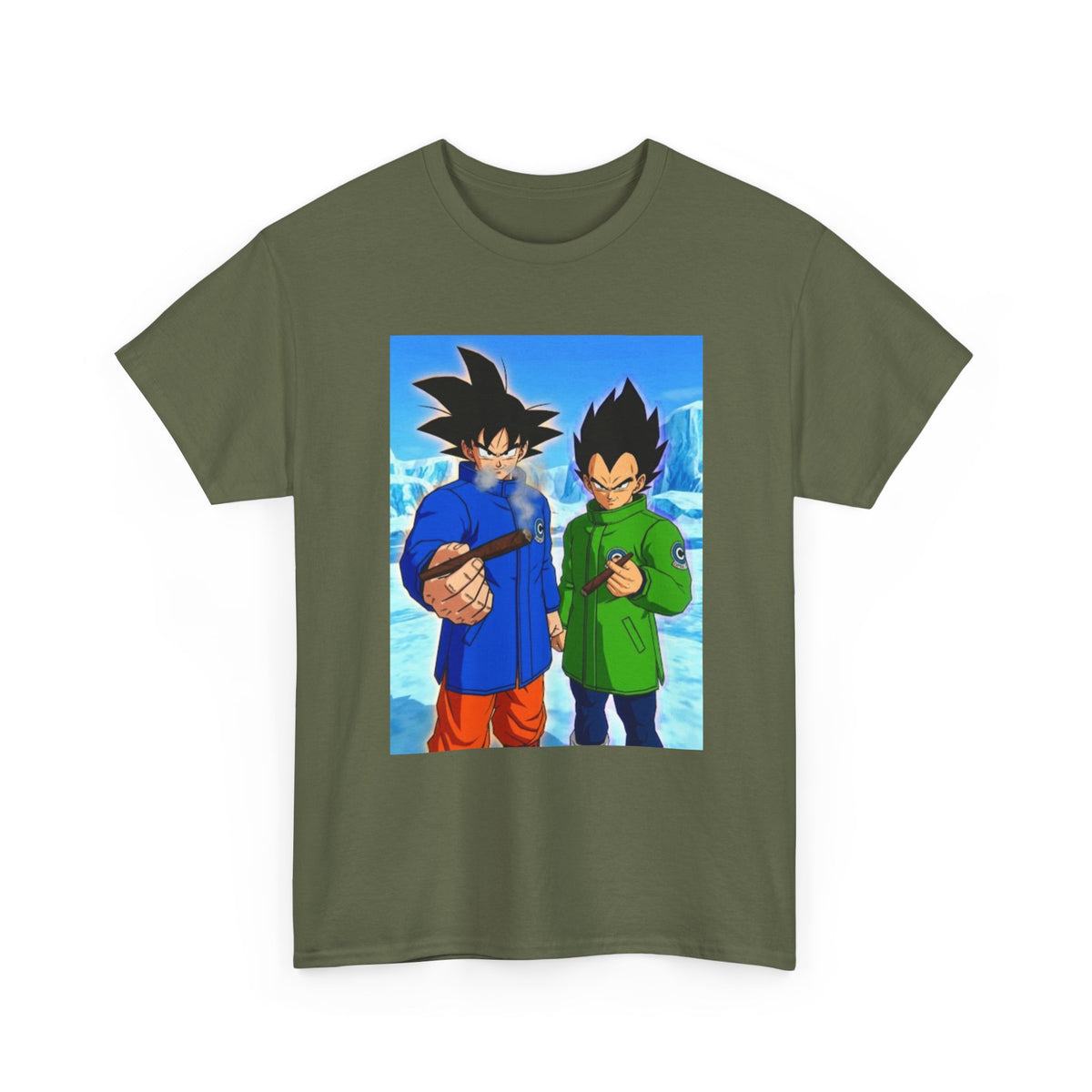 Goku and Vegeta Smoking in the Snow Tee