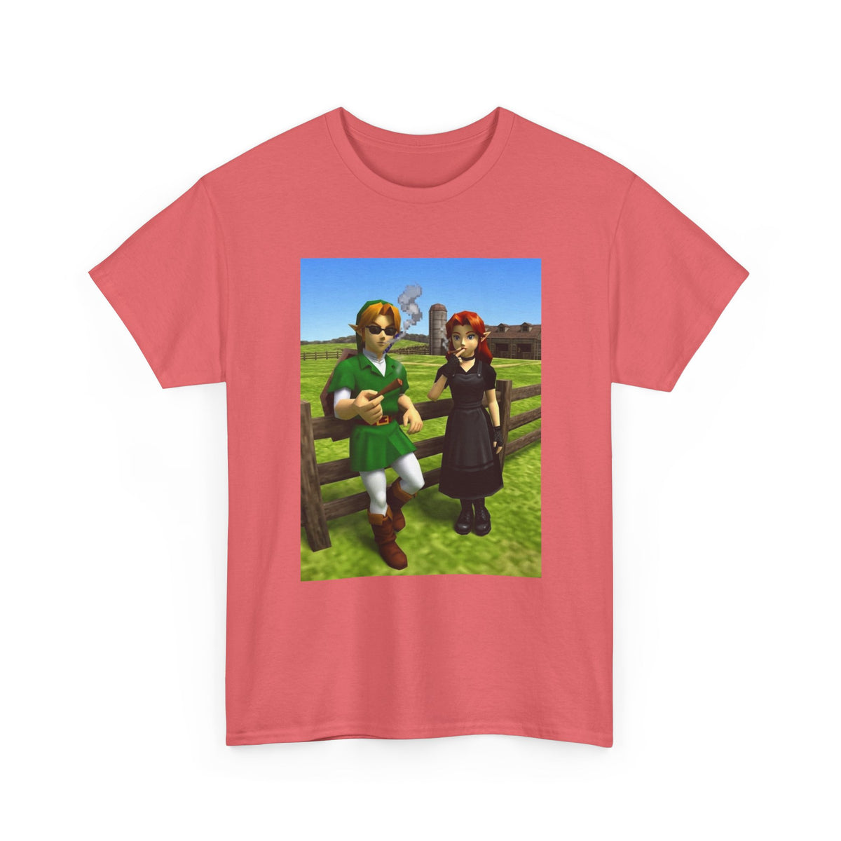 Link And Malon Smoking On The Farm Tee