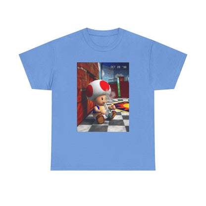 Toad Hitting Bong In Retro World Tee