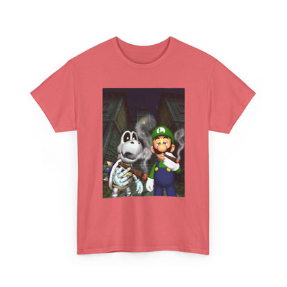 Luigi And Dry Bones Smoking In Spooky Mansion