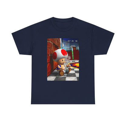 Toad Hitting Bong In Retro World Tee