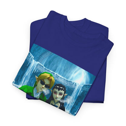 Link And Zora Chilling In Ice Cavern