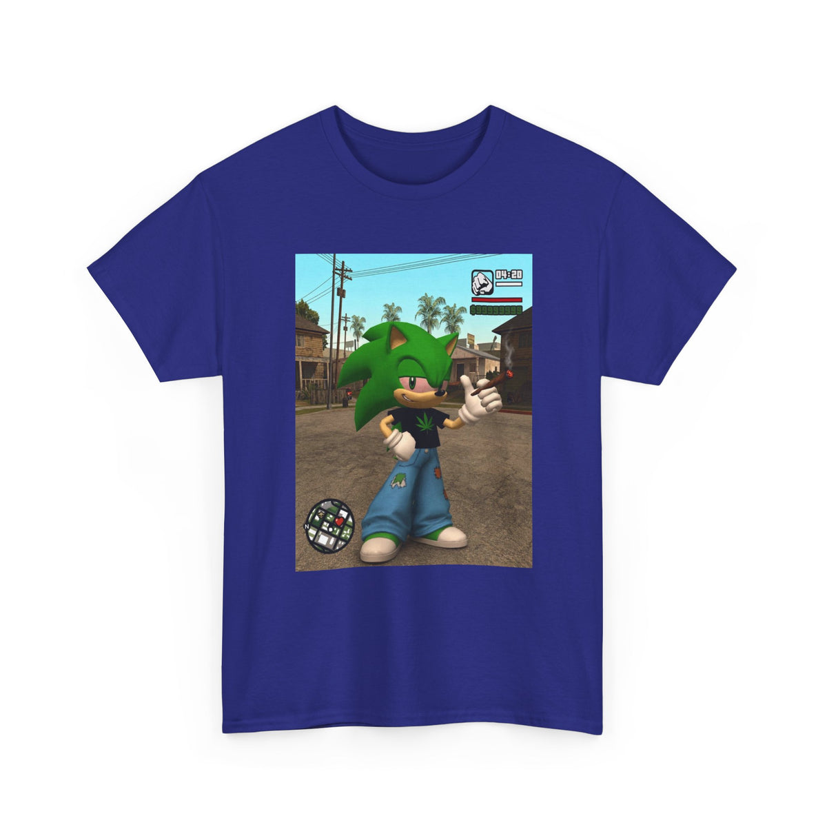 Stoned Green Hedgehog Blazing In Grove Street