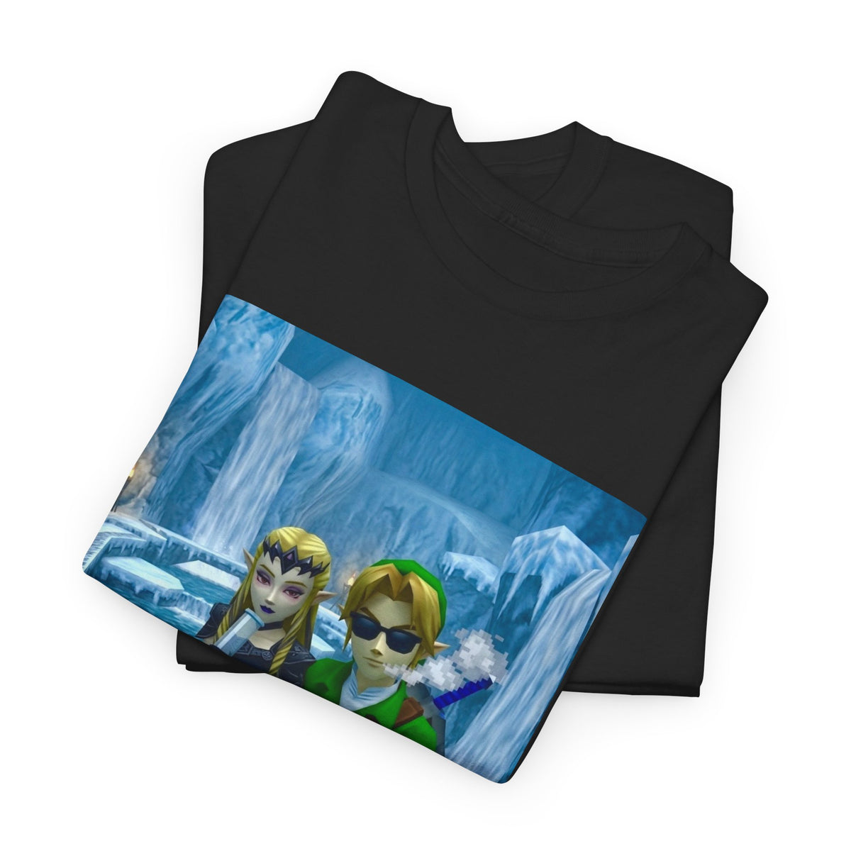 Link And Dark Zelda Chilling In Zora's Domain
