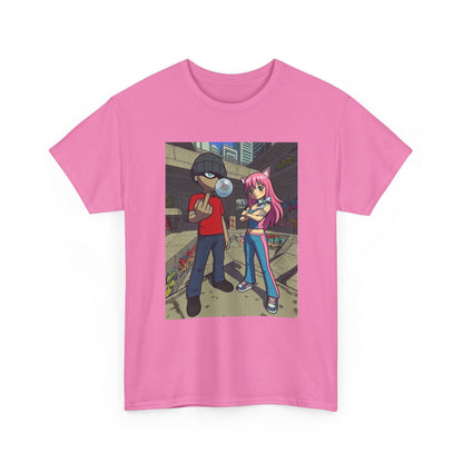 Skater Punk And Kitty Girl In Skater Park Tee