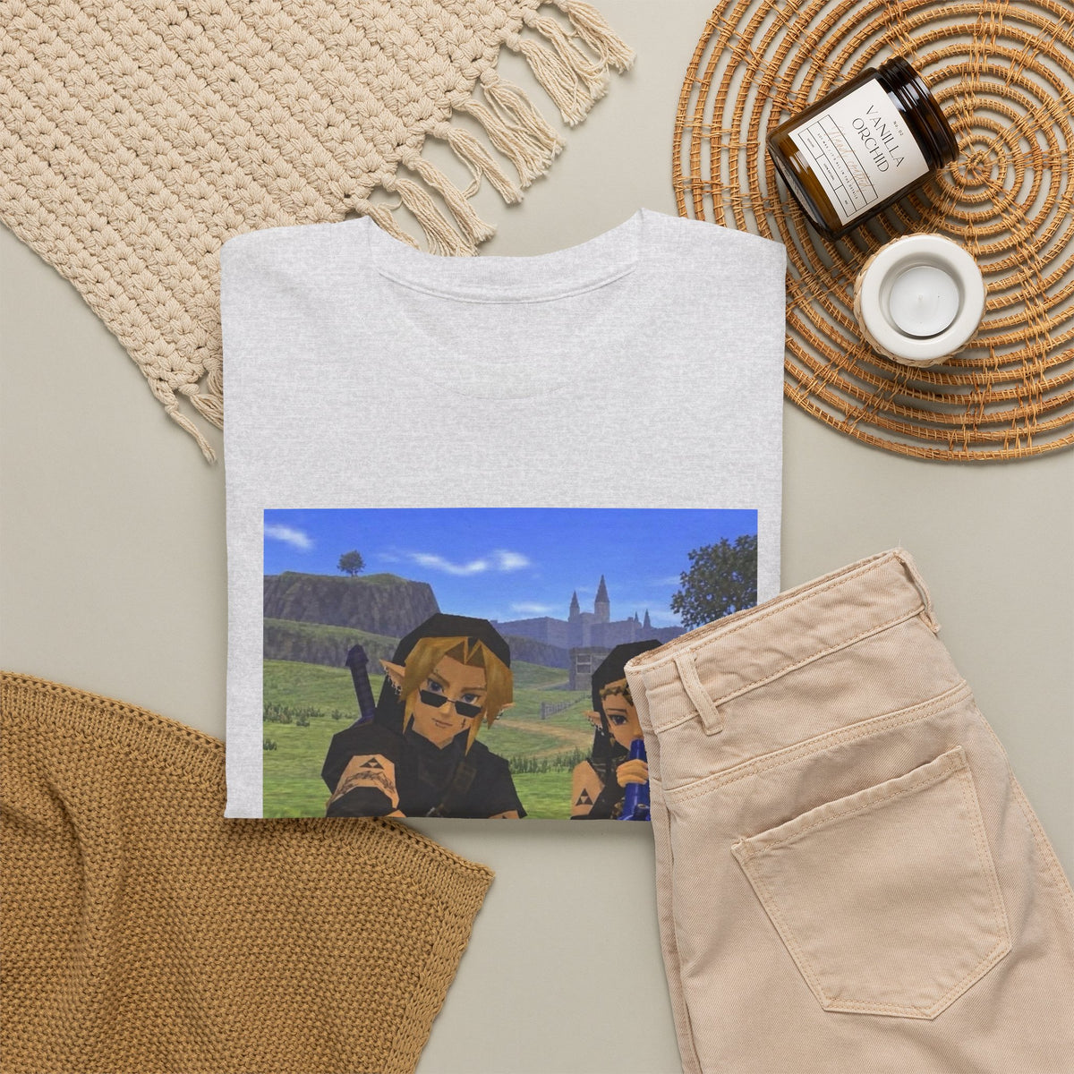 Dark Link And Dark Zelda Chilling Campfire Tee