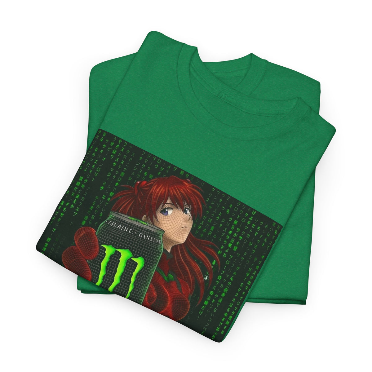 Asuka Wireframe Holding Monster Can