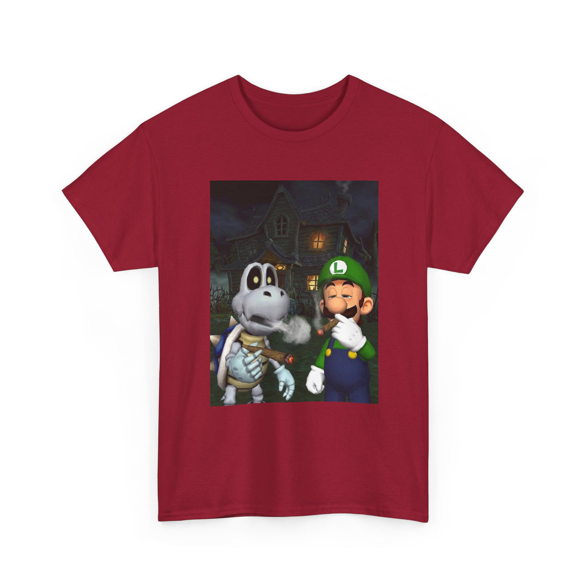 Luigi And Dry Bones Smoking Cigars Tee