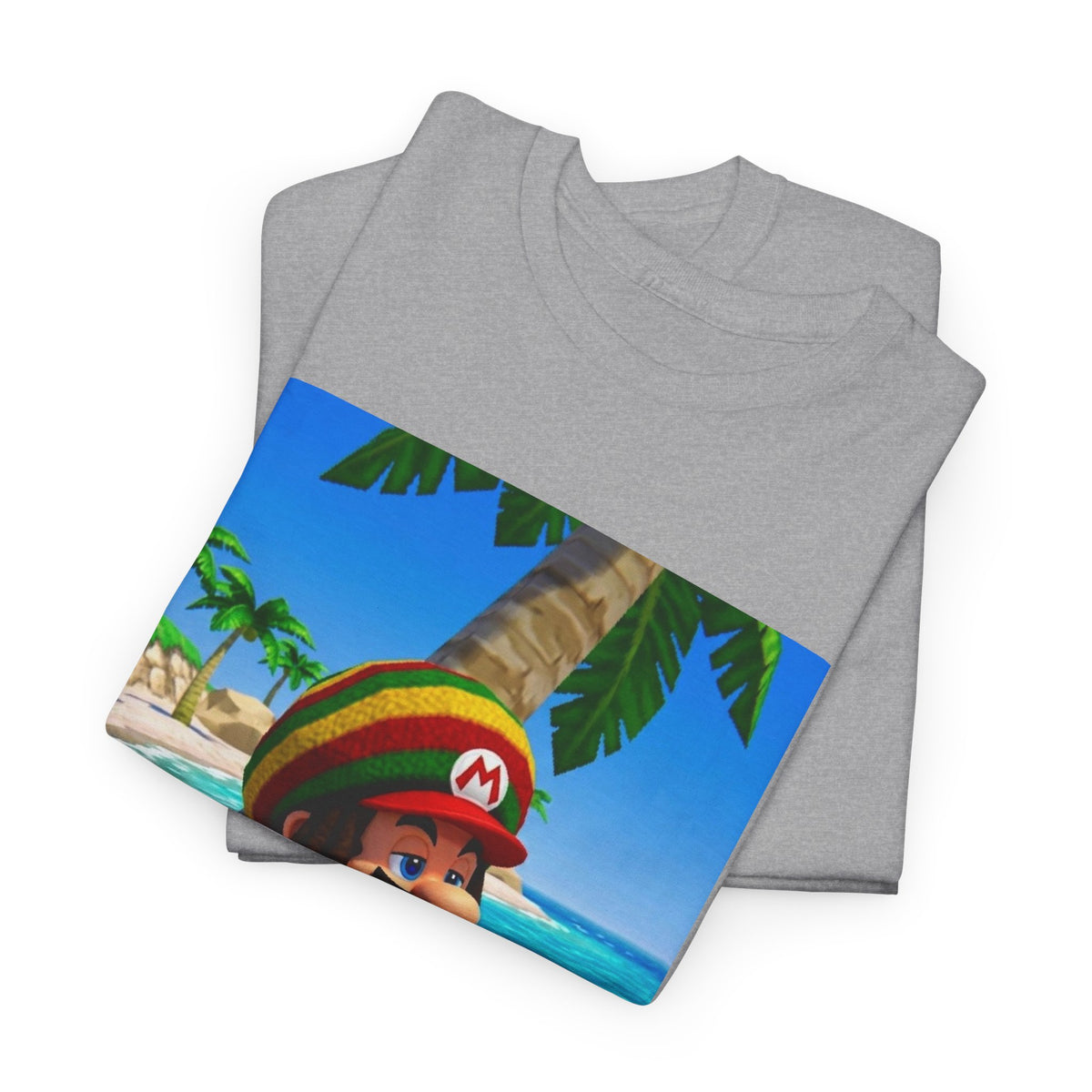 Rasta Mario Chilling On Beach Tee