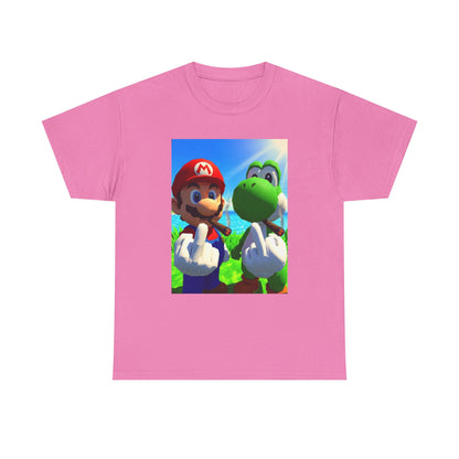 Mario And Yoshi Flipping The Bird
