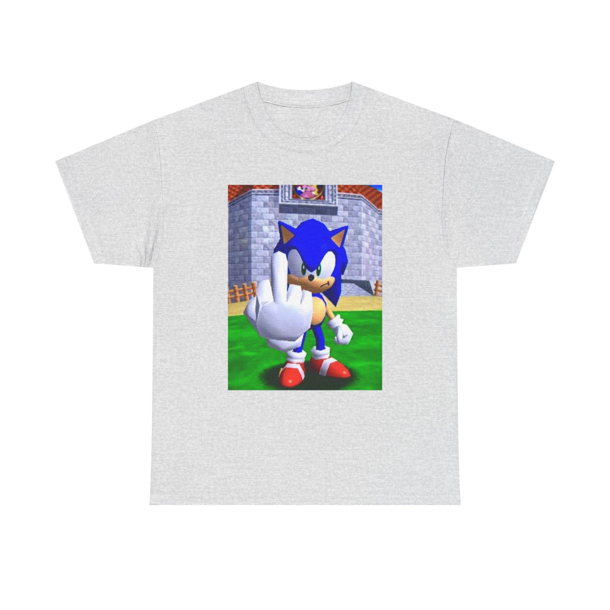 Sonic Flipping Off In The Castle Grounds
