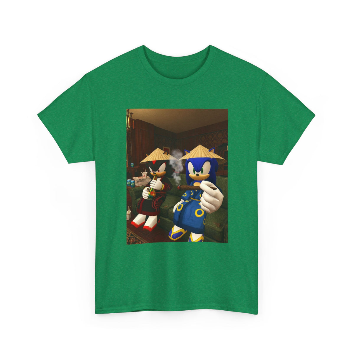 Sonic And Shadow Chilling And Smoking Tee (Design 5)