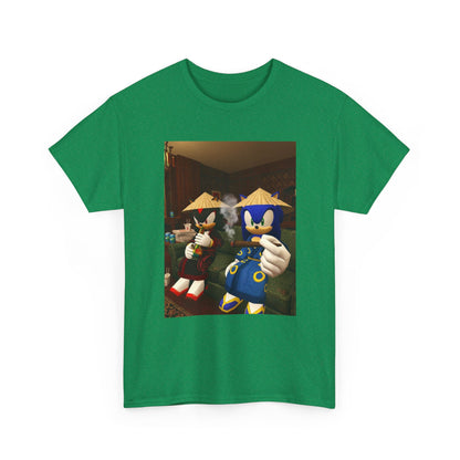 Sonic And Shadow Chilling And Smoking Tee (Design 5)