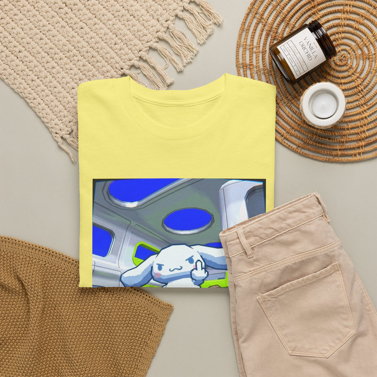 Cinnamoroll Skater Flipping Off Tee
