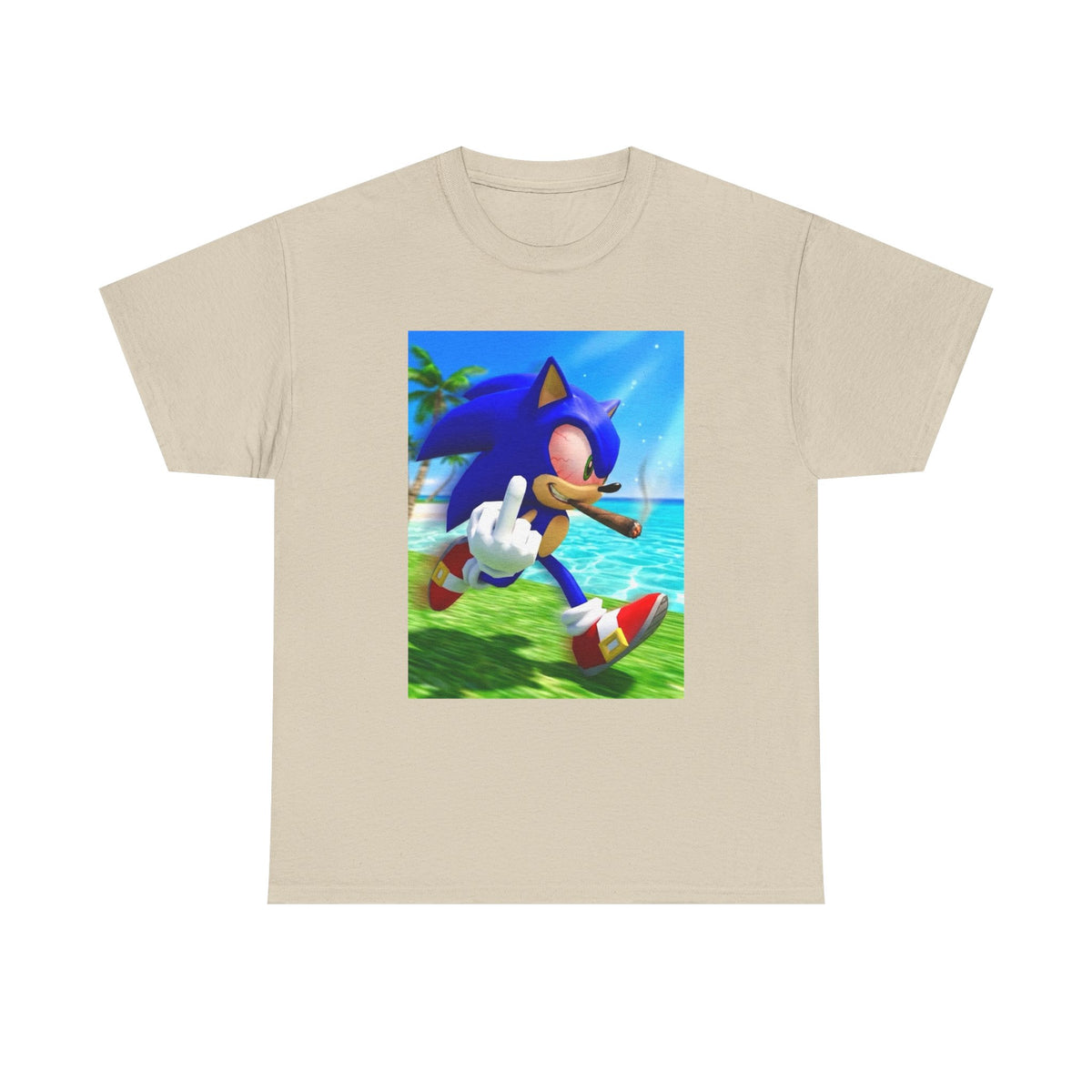 Stoned Sonic Giving The Finger Tee