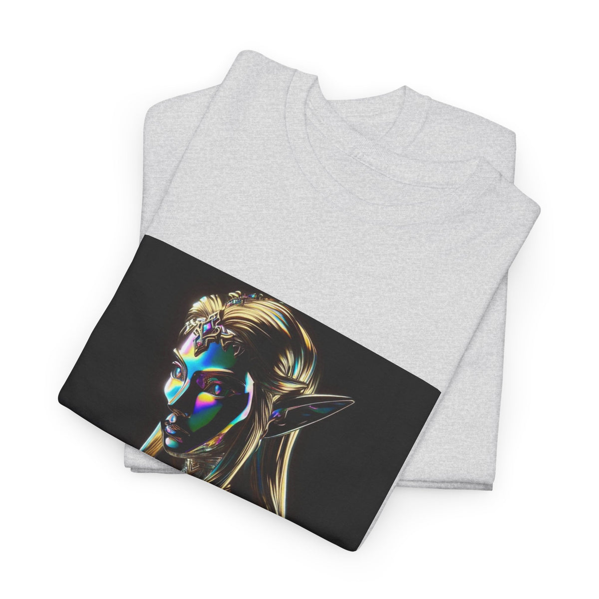 Iridescent Elven Warrior Princess Chrome Tee
