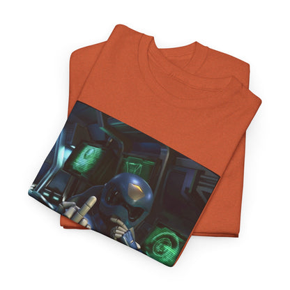 Sci-Fi Pilot Flipping The Bird Tee