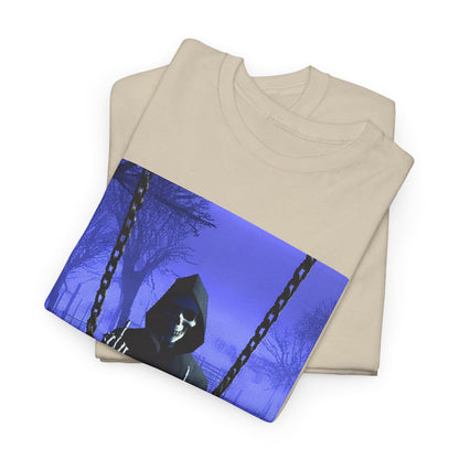Grim Reaper Giving The Finger On A Swing