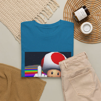 Toad Flipping The Bird On Rainbow Road Tee