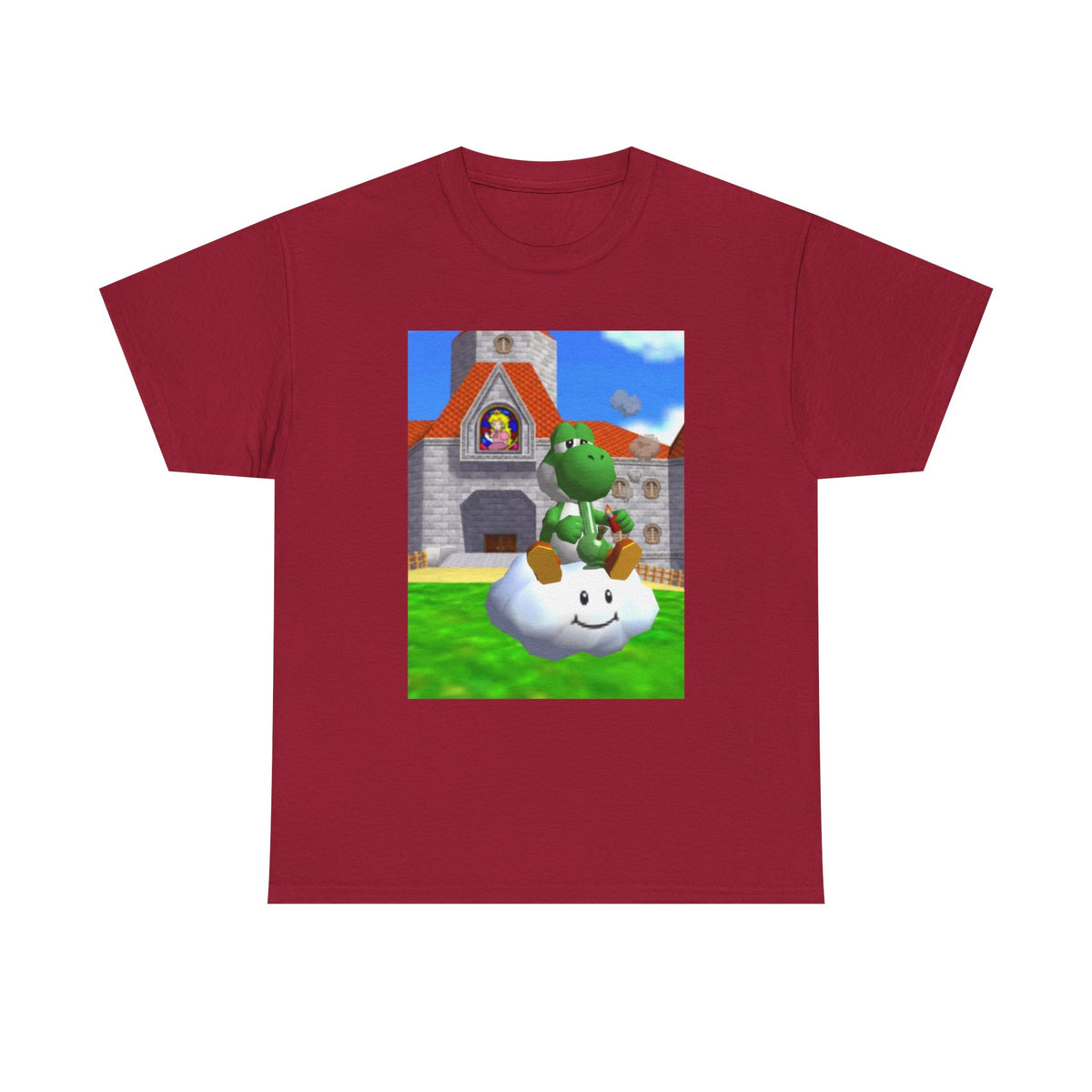 Yoshi Chilling On A Cloud With A Bong