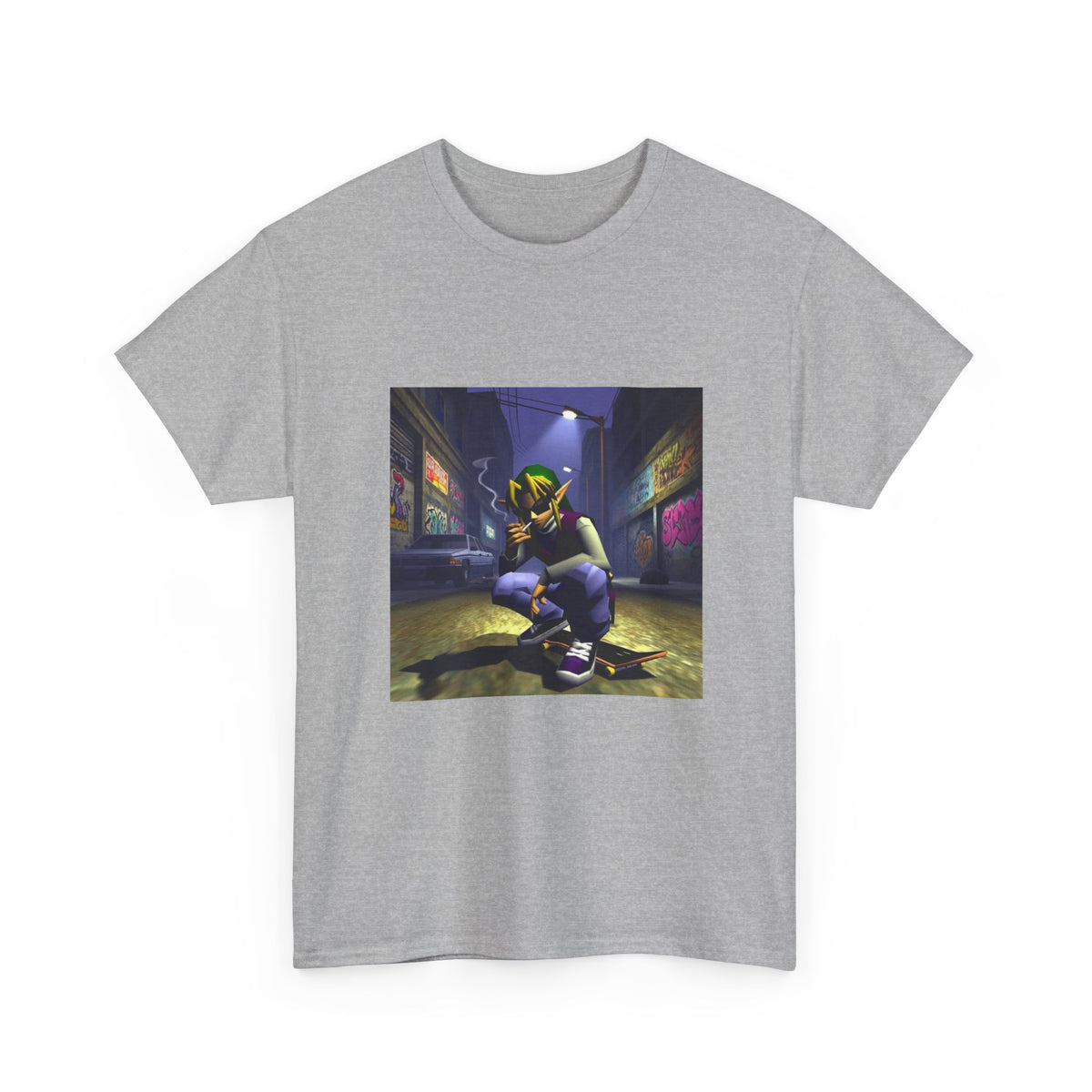 Streetwise Elf Smoking In Alley Tee