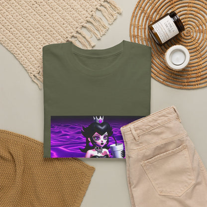 Goth Peach Wading In Purple Waves