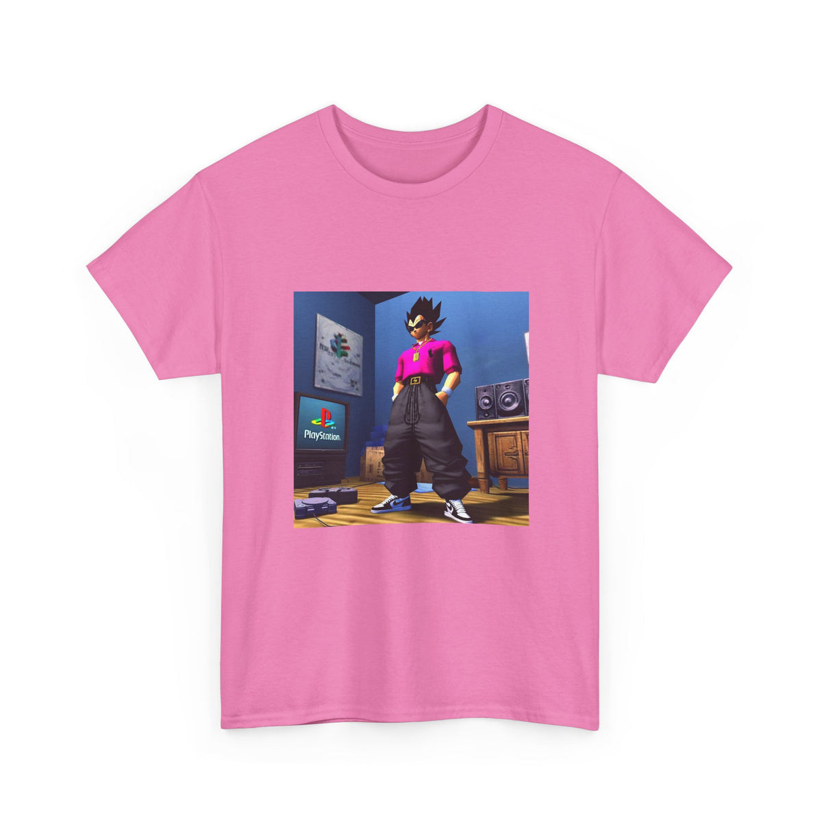 Y2K Vegeta Chilling With PlayStation Tee