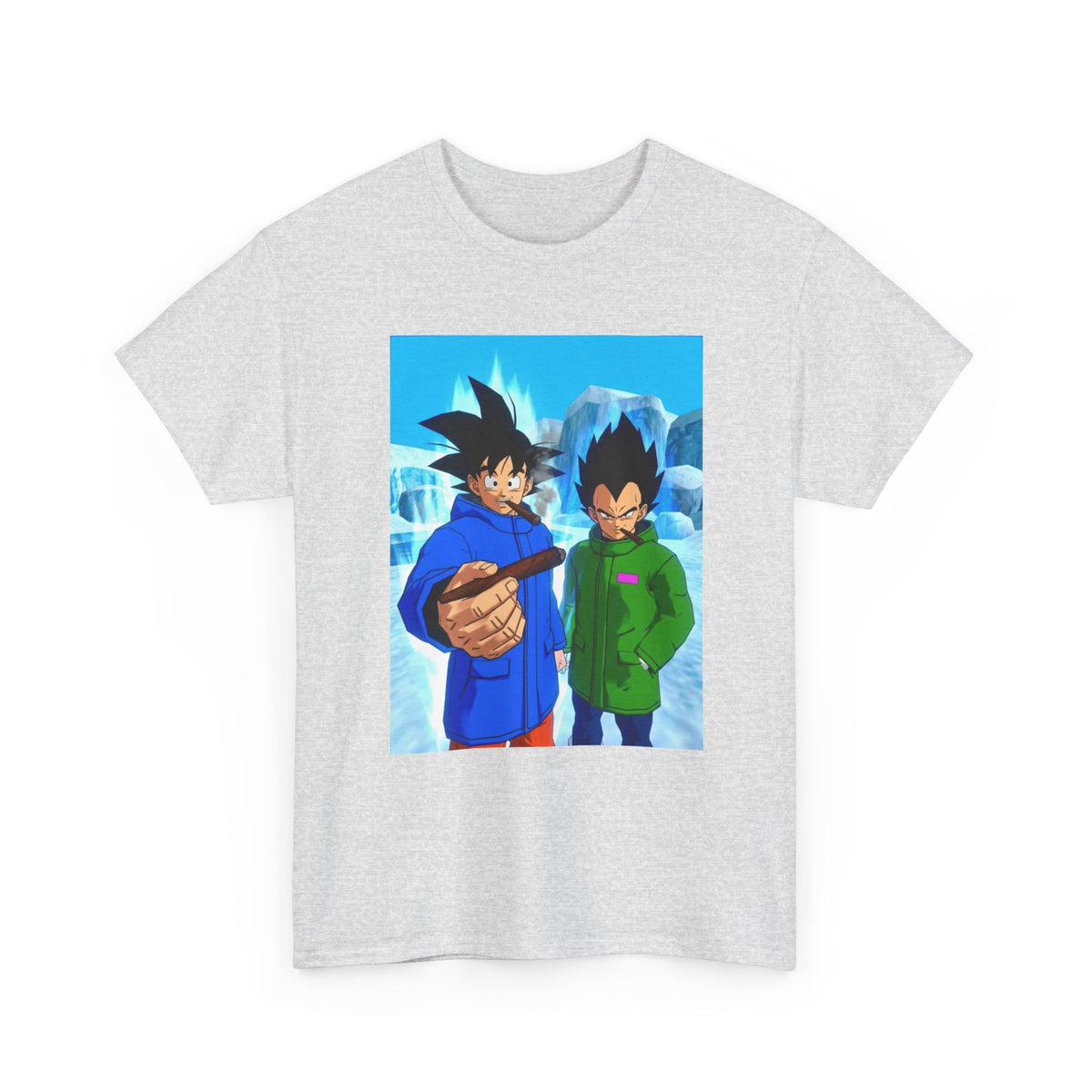 Goku and Vegeta Chilling in Icy Scene Tee